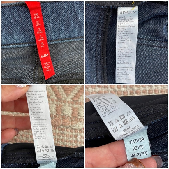 Spanx Jean-ish Ankle Leggings Pull-On Denim with Slimming Tummy Control Size M - Picture 14 of 15